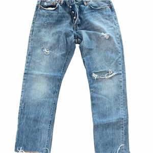 Levi 501s 32 x 26 perfectly broken in and soft